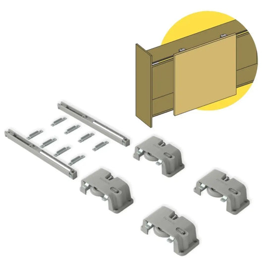 Sistema Para Porta de Correr Linea 1 Porta | Top Médio | 30Kg - Sistemas Deslizantes