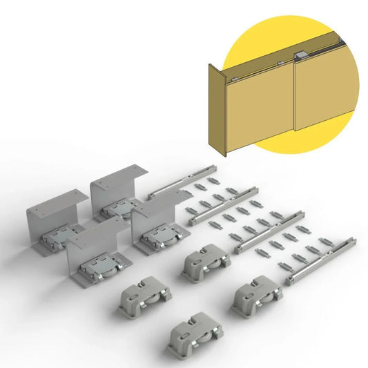 Sistema Para Porta de Correr Linea 2 Porta | Top Leve | 20Kg - Sistemas Deslizantes