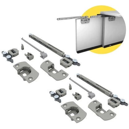 Sistema Para Porta de Correr Multi Standard Leve | 2 Portas | 12Kg - Sistemas Deslizantes