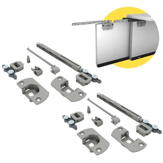 Sistema Para Porta de Correr Multi Standard Leve | 2 Portas | 12Kg - Sistemas Deslizantes