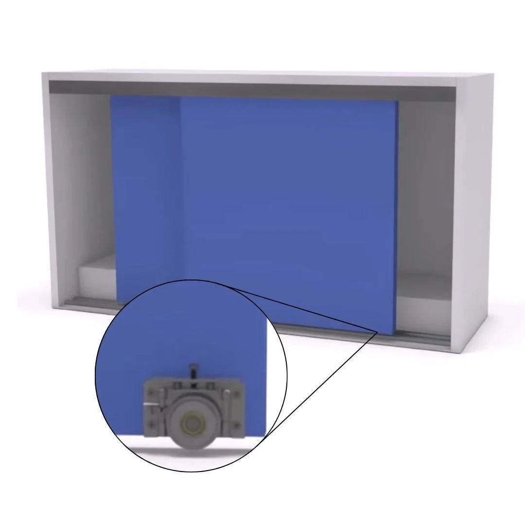 Sistema Para Porta de Correr RO-62 + Guia 4011 | 60Kg - Sistemas Deslizantes