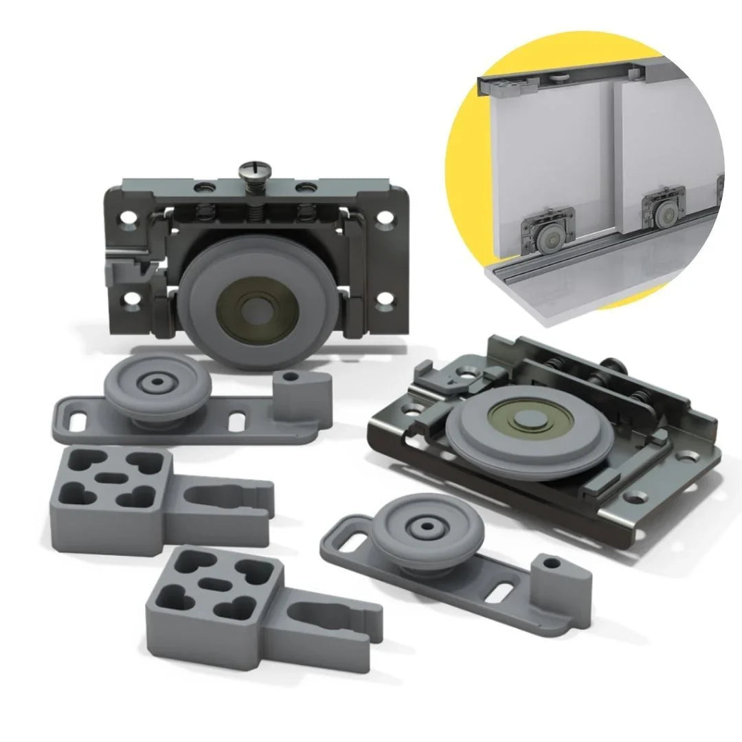 Sistema Para Porta de Correr RO-62 + Guia 4011 | 60Kg - Sistemas Deslizantes