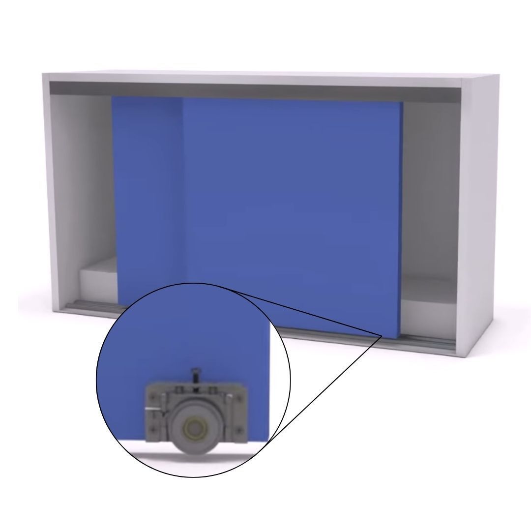 Sistema Para Porta de Correr RO-62 + Guia 4025 | 60Kg - Sistemas Deslizantes