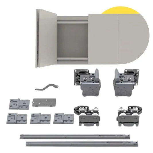 Sistema Para Porta de Correr Royal Supremo | Camarão | 35Kg - Sistemas Deslizantes