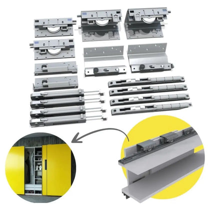 Sistema Para Portas Deslizantes Royal Top SS200 | Para 2 Portas | 25Kg a 50Kg - Sistemas Deslizantes