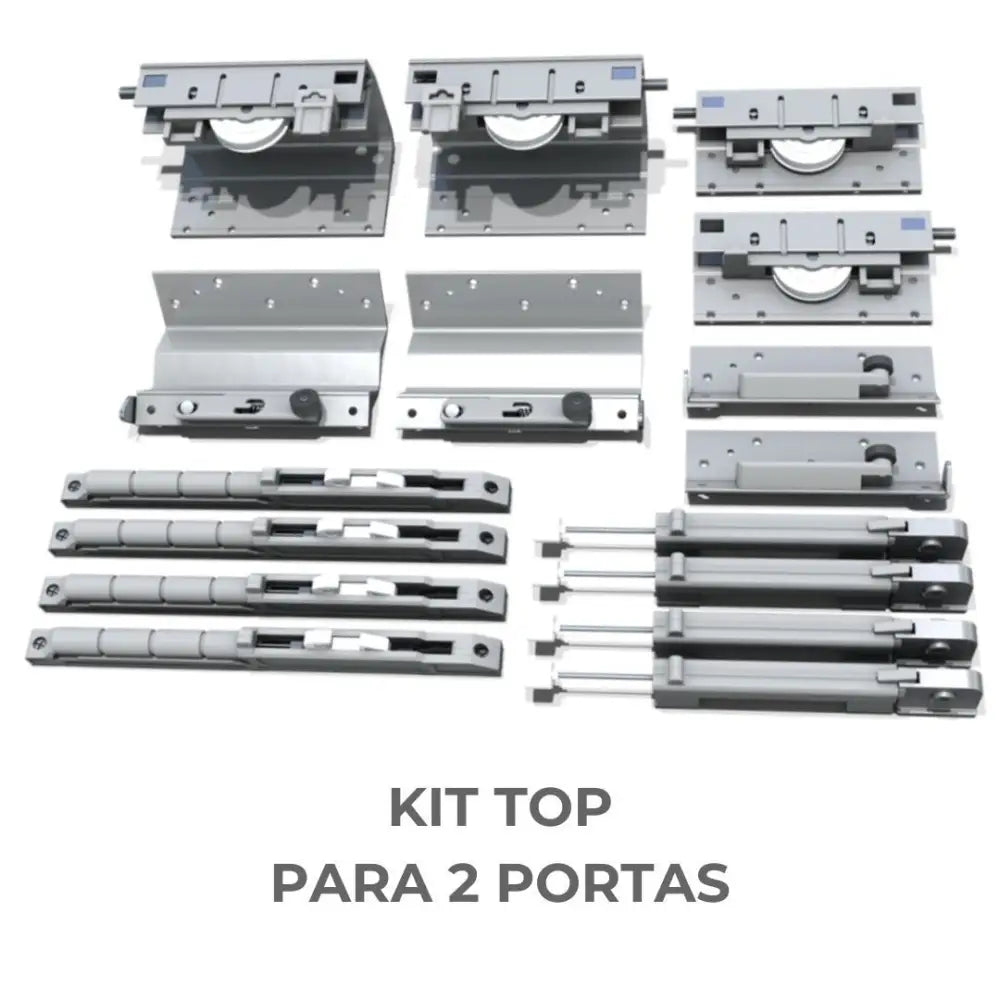 Sistema Para Portas Deslizantes Royal Top SS200 | Para 2 Portas | 25Kg a 50Kg - Sistemas Deslizantes