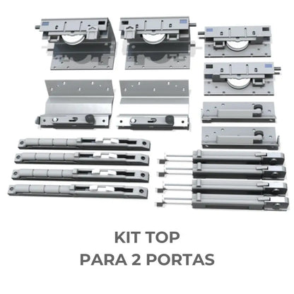 Sistema Para Portas Deslizantes Royal Top SS200 | Para 2 Portas | 25Kg a 50Kg - Sistemas Deslizantes
