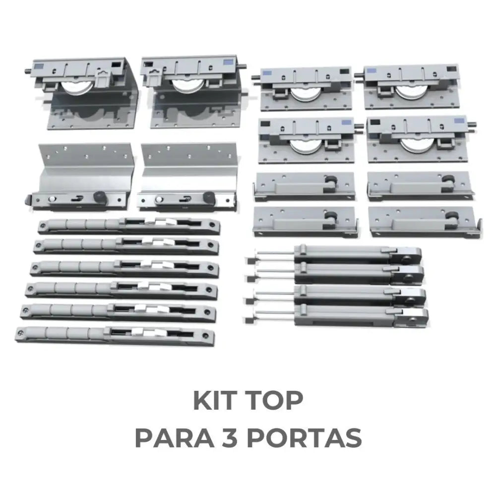 Sistema Para Portas Deslizantes Royal Top SS200 | Para 3 Portas | 25Kg a 50Kg - Sistemas Deslizantes