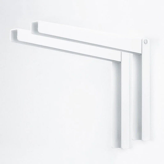 Suporte Aco Dobravel U Duplo Branco 380mm - 40Kg - Suportes