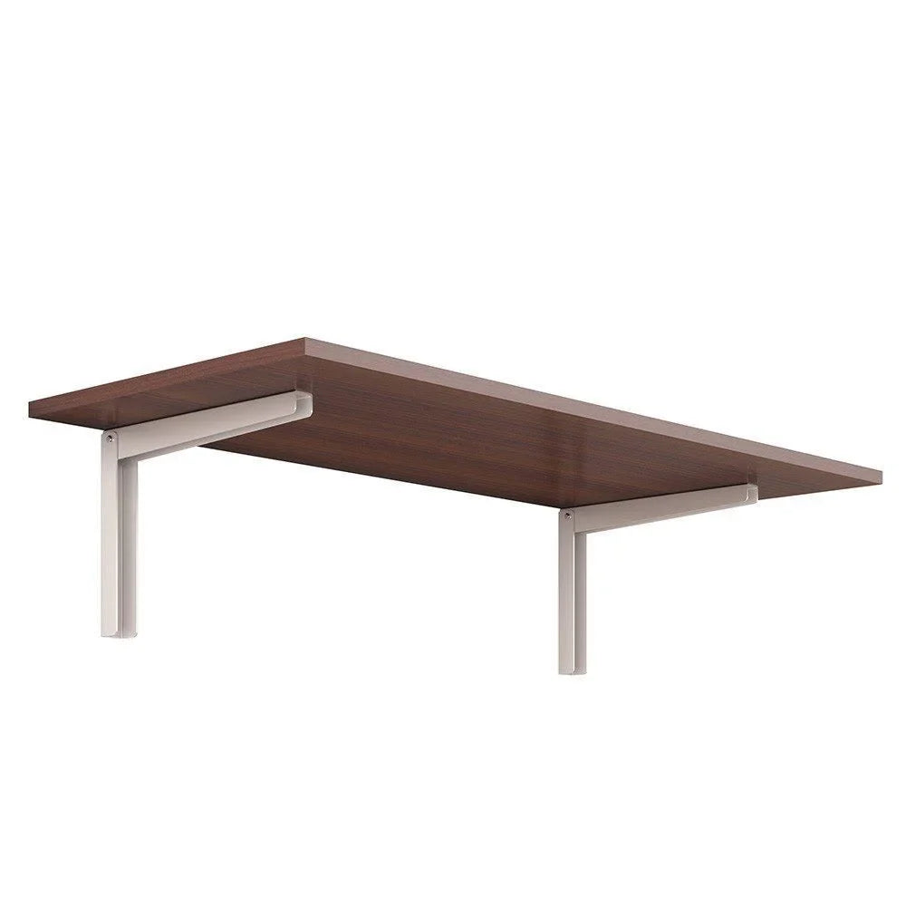 Suporte Aco Dobravel U Duplo Branco 280mm - 40Kg - 4621028023 - Suportes