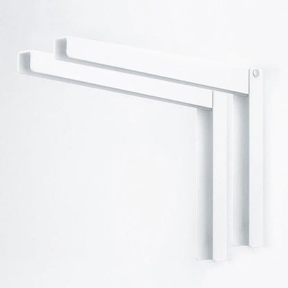 Suporte Aco Dobravel U Duplo Branco 380mm - 40Kg - Suportes