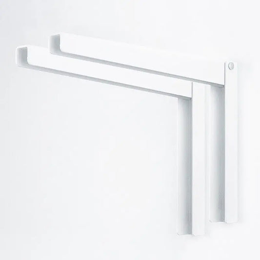 Suporte Aco Dobravel U Duplo Branco 380mm - 40Kg - Suportes