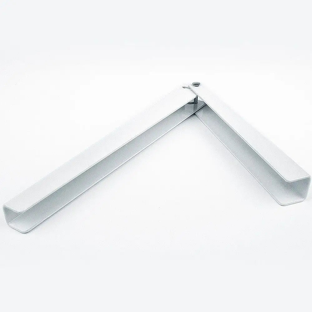 Suporte Aco Dobravel U Duplo Branco 380mm - 40Kg - Suportes