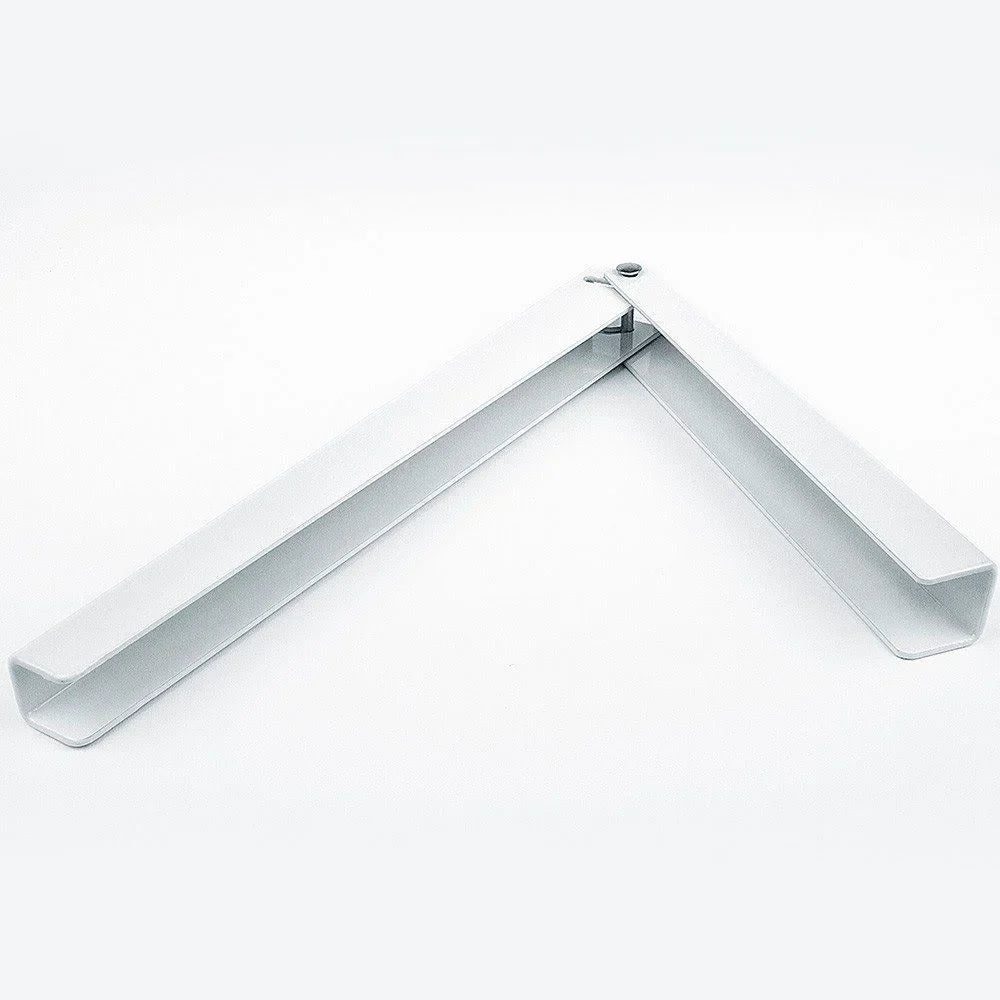 Suporte Aco Dobravel U Duplo Branco 380mm - 40Kg - Suportes