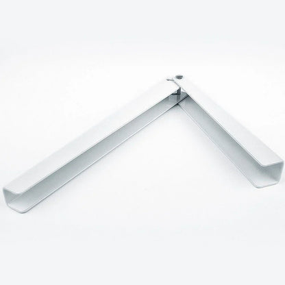 Suporte Aco Dobravel U Duplo Branco 380mm - 40Kg - Suportes