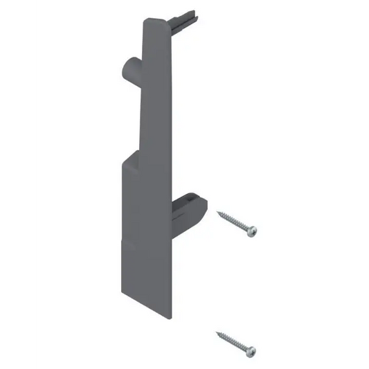 Suporte Direito Frontal Para Gaveta Tandembox Alta Interna - Cinza - 01 Unidade - Corrediças