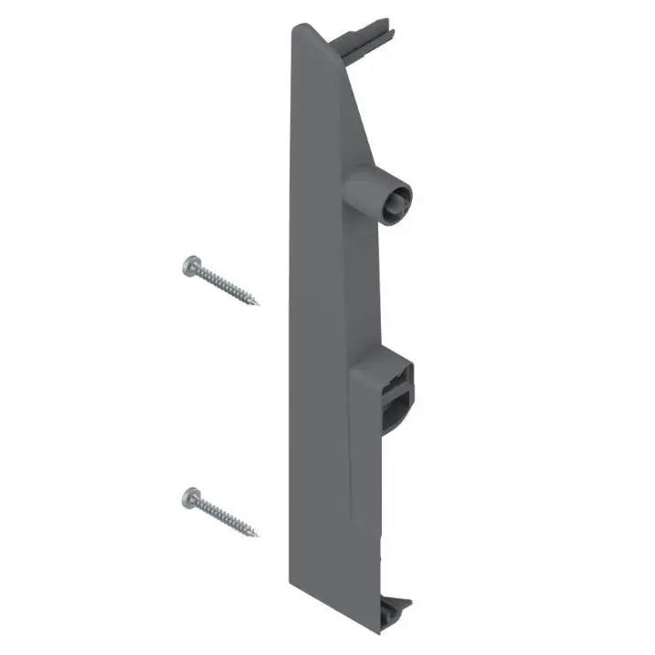 Suporte Direito Frontal Para Gaveta Tandembox Alta Interna - Cinza - 01 Unidade - Corrediças