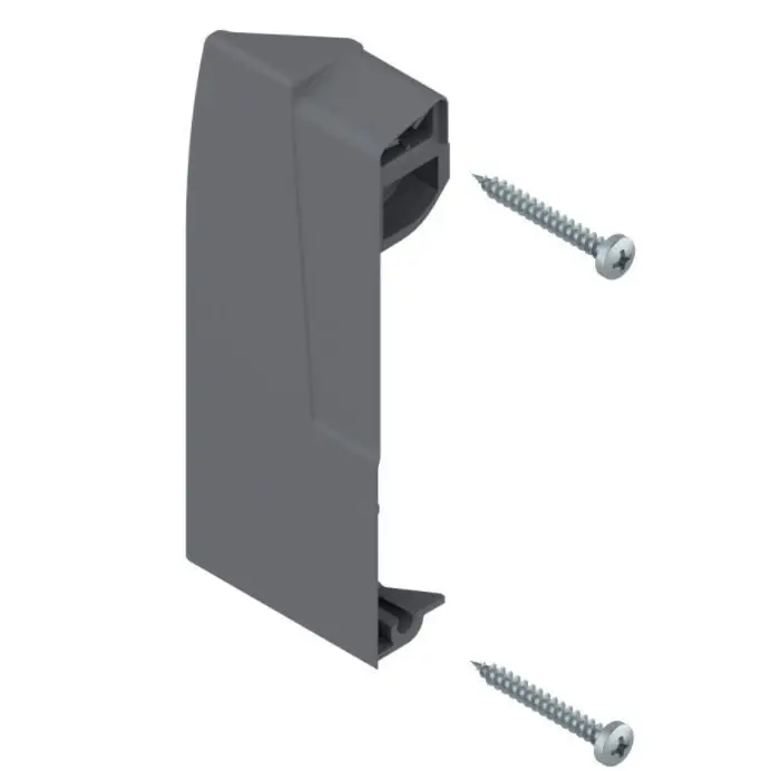 Suporte Esquerdo Frontal Para Gaveta Tandembox Baixa Interna - Cinza - 01 Unidade - Corrediças