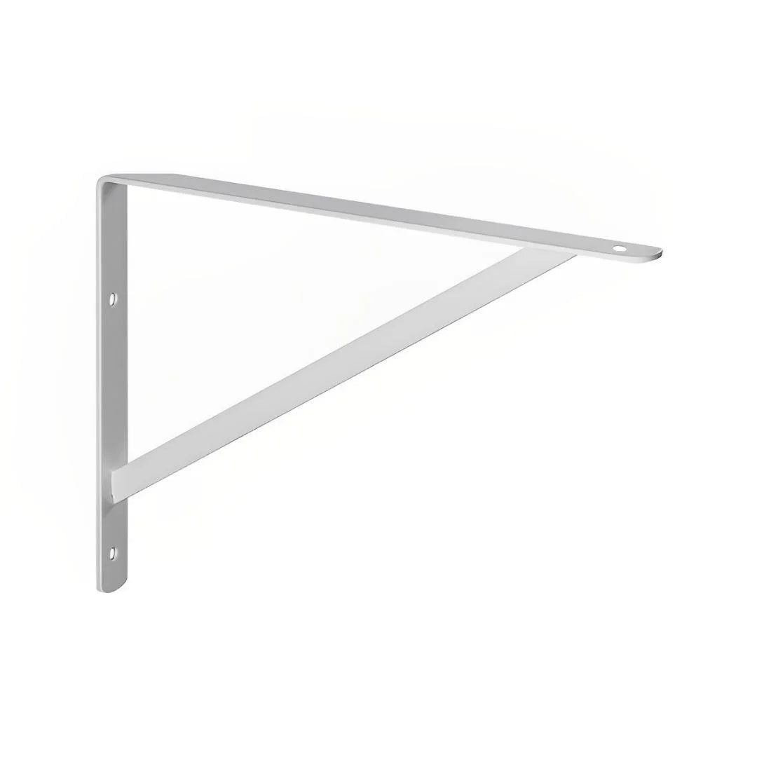 Suporte Mão Francesa Pesada Aco Branco 300mm - 70Kg - Suportes