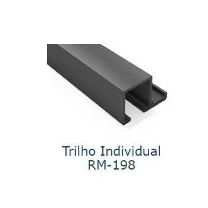 Trilho Alumínio | RM-198 | Para Sistema Deslizante MULTI | Barra 3 Metros - Perfis