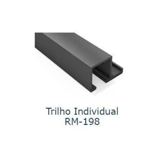 Trilho Alumínio | RM-198 | Para Sistema Deslizante MULTI | Barra 3 Metros - Perfis