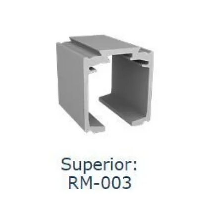 Trilho Alumínio Superior | RM-003 | Para Sistema Deslizante RO-82 | Barra 3 Metros - Perfis