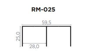 Trilho Alumínio Superior | RM-025 | Para Sistemas Deslizantes | Barra 3 Metros - Perfis