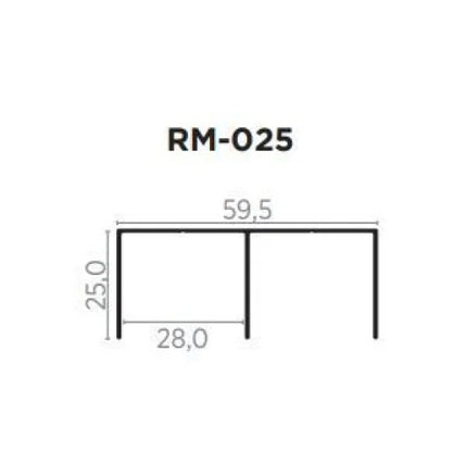 Trilho Alumínio Superior | RM-025 | Para Sistemas Deslizantes | Barra 3 Metros - Perfis