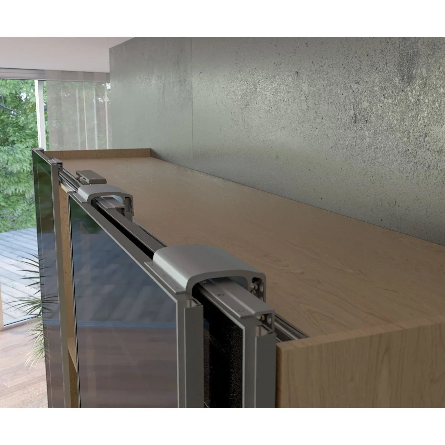 Trilho Alumínio Superior | RM-264 | Para Sistema Deslizante Dominus | Barra 3 Metros - Perfis