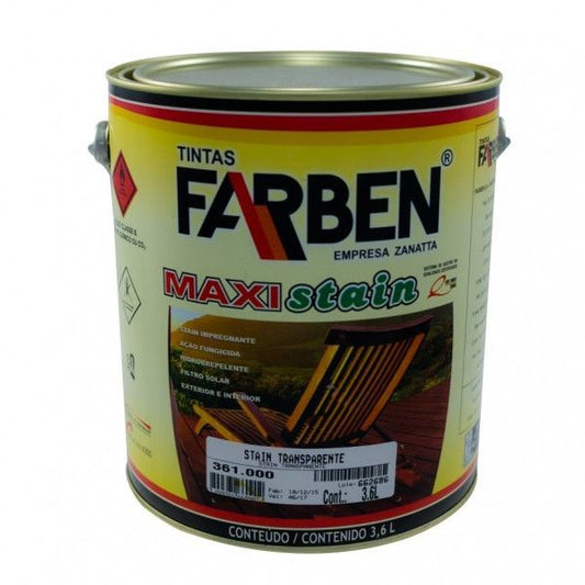 Verniz Stain Transparente 3,6 Litros - Farben - 01 Unidade - Sem Categoria